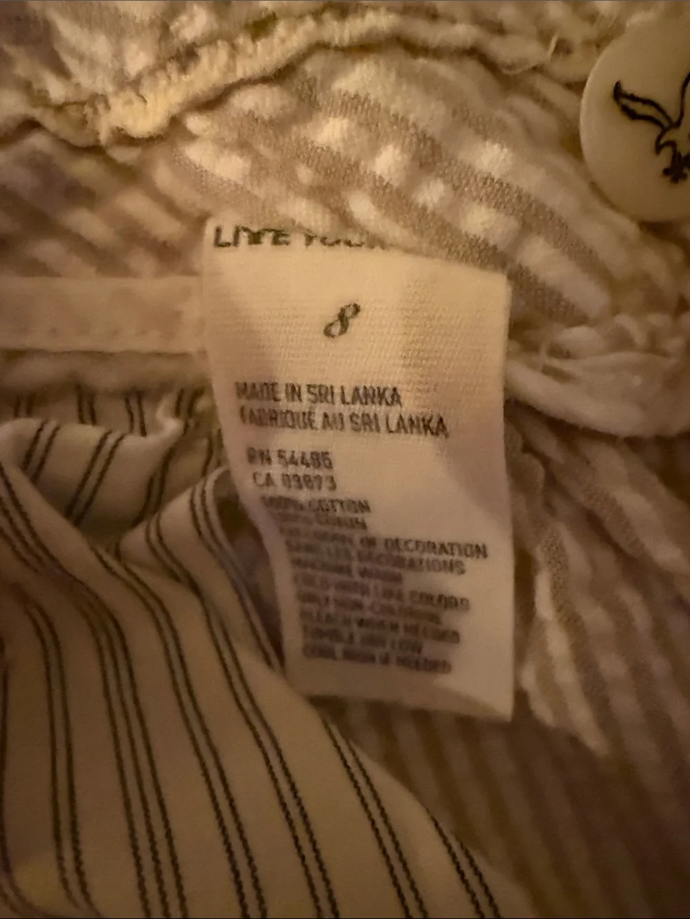 American Eagle Outfitters Cream and tan Seersucker Women's Shorts